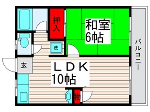 ハイツクロ－バ－の物件間取画像